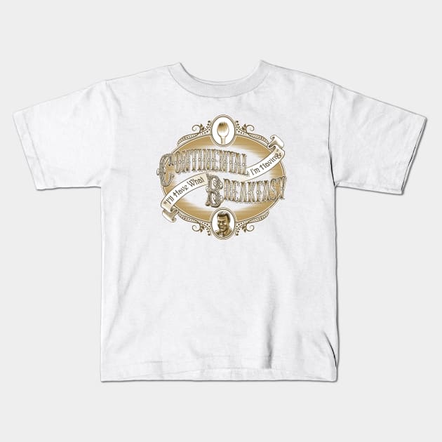 Continental Breakfast Kids T-Shirt by tonynichols